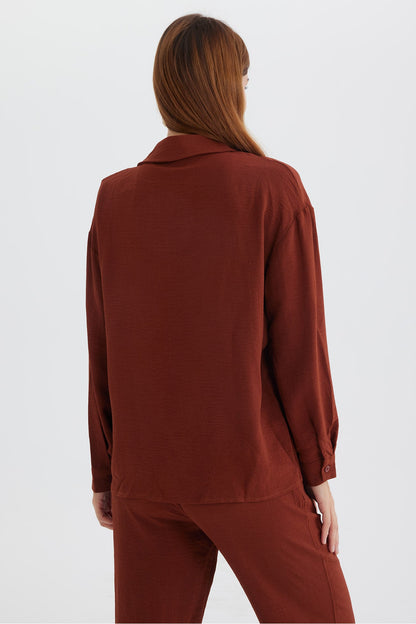 Long Sleeve Color Shirt Long Pants Set