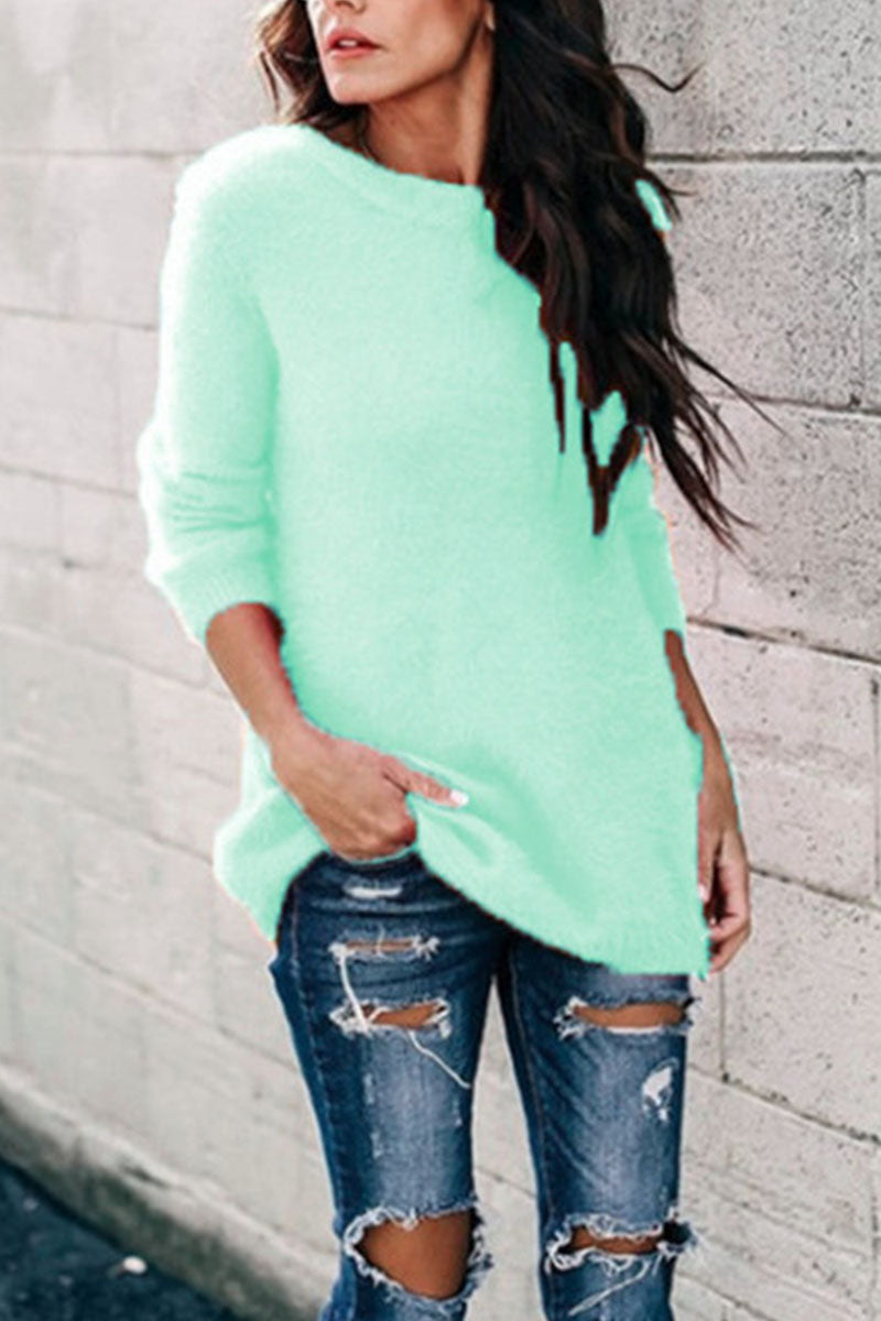 Street O Neck Sweaters(12 Colors)