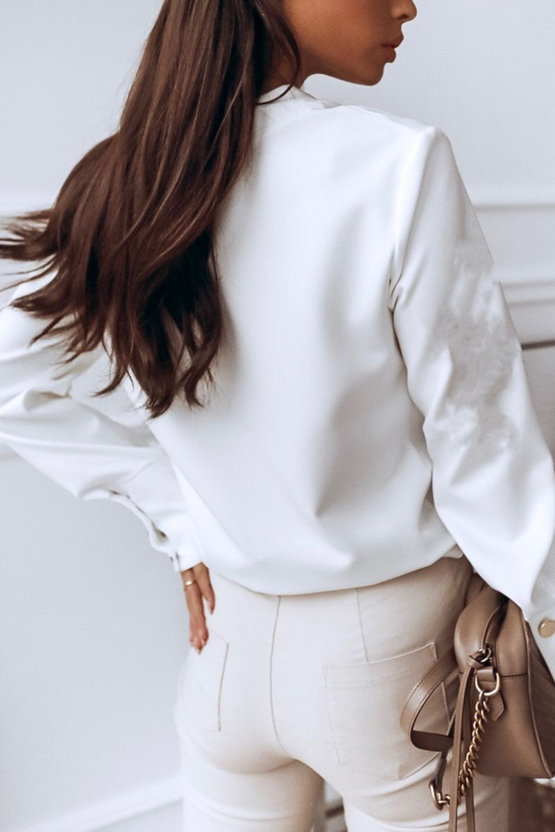 British Style Patchwork O Neck Blouses (3 Colors)