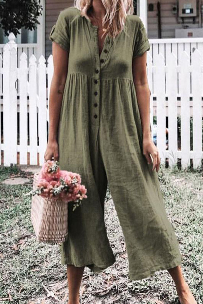 O Neck Straight Jumpsuits