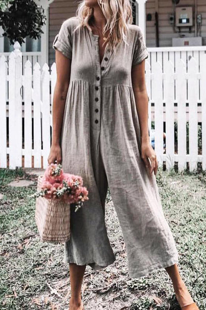 O Neck Straight Jumpsuits