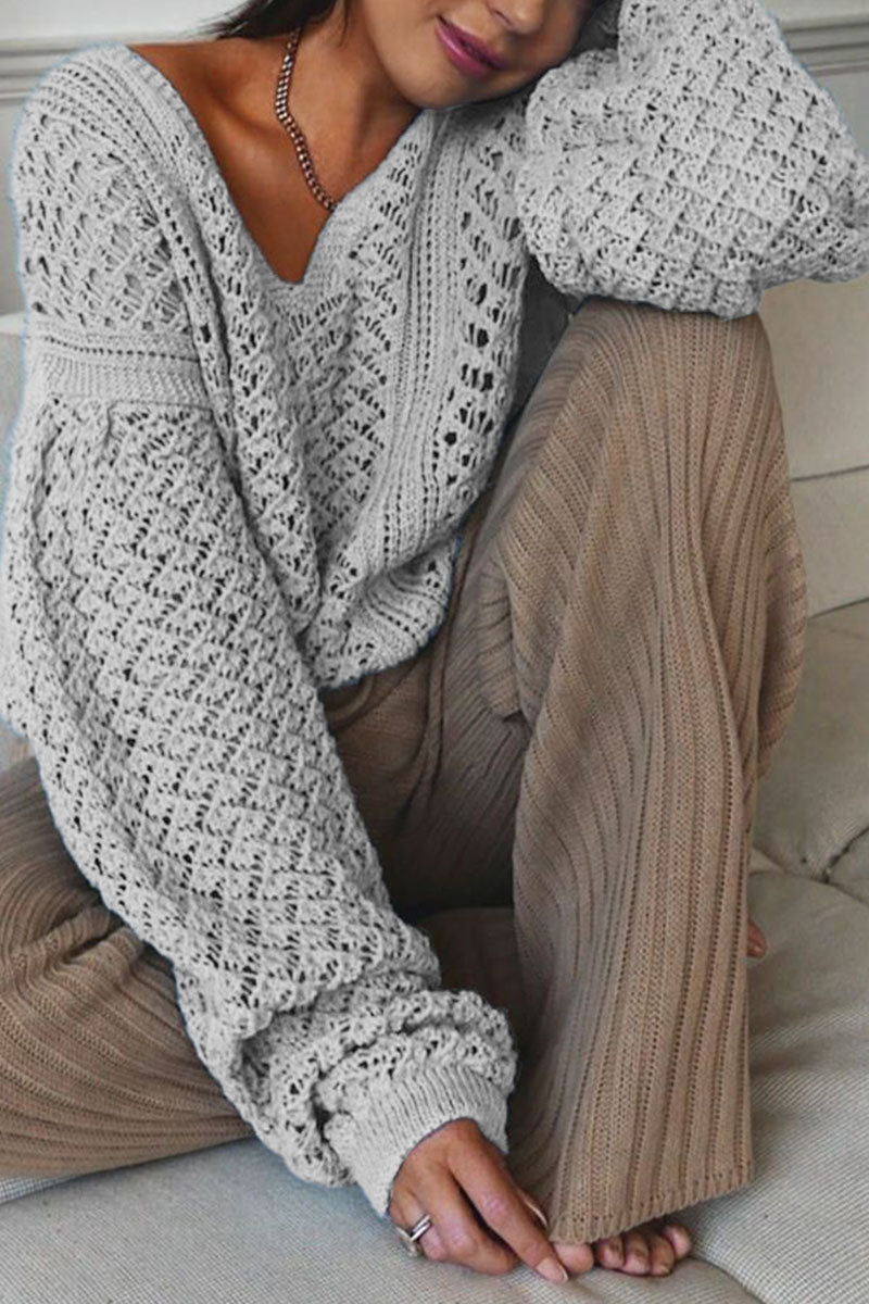 Street V Neck Sweaters(5 Colors)