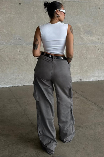 High-street Loose Fit Multi-pocket Cargo Pant