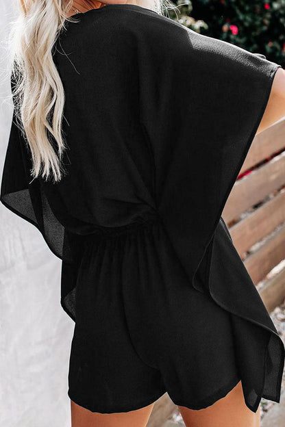 Frenulum V Neck Loose Rompers