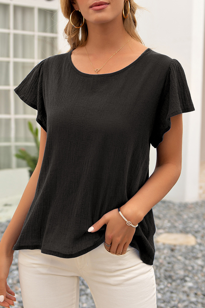 Backless With Bow O Neck T-shirts