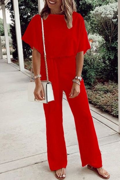 Frenulum O Neck Loose Jumpsuits(7 Colors)