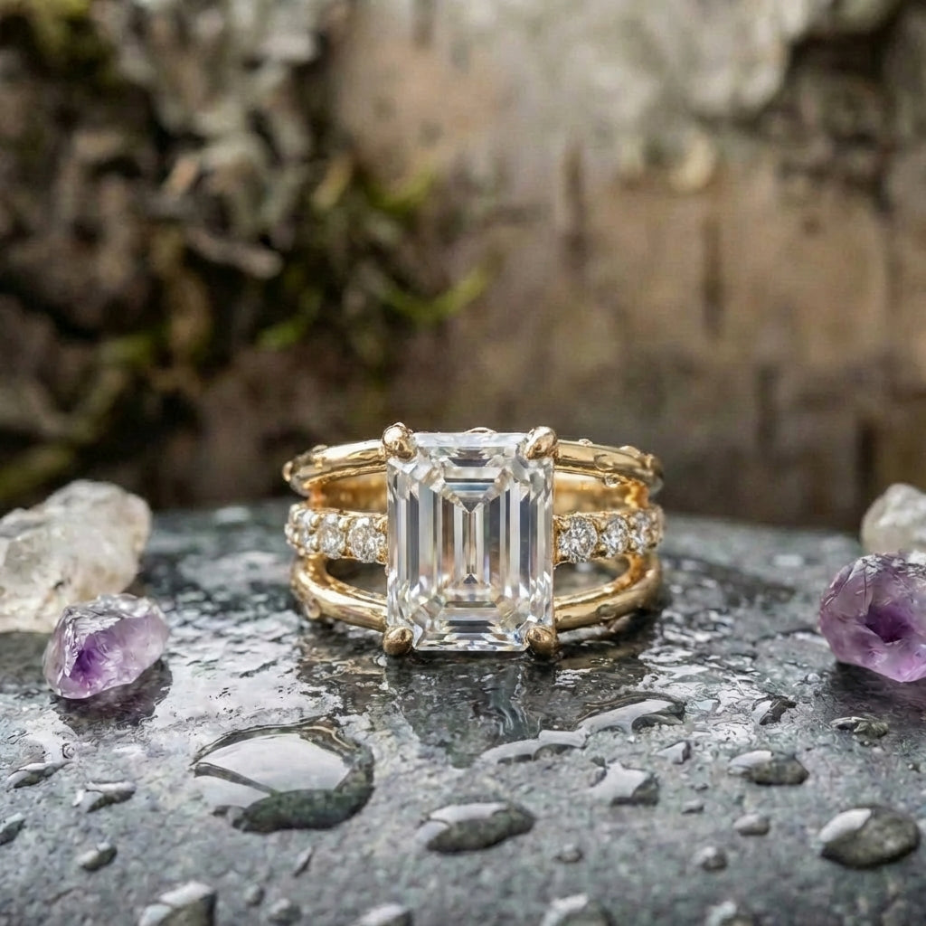 Vintage Zirconia Gold Layered Ring