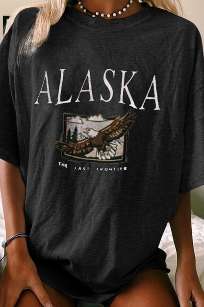 Letter Print Basic O Neck T-shirts