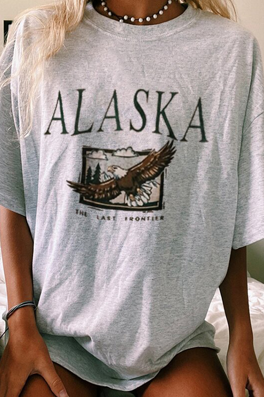 Letter Print Basic O Neck T-shirts