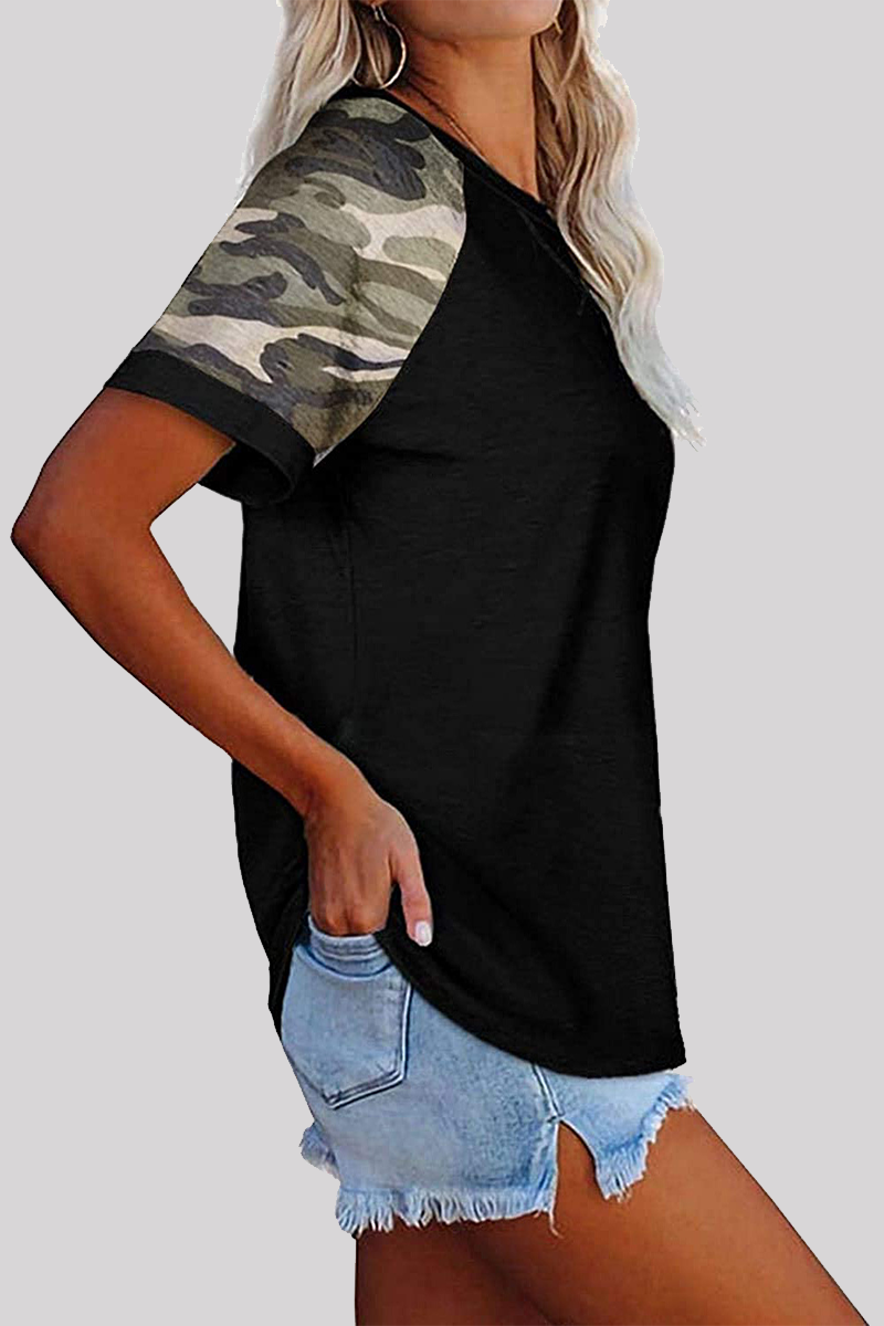 Print Basic O Neck T-shirts(6 Colors)
