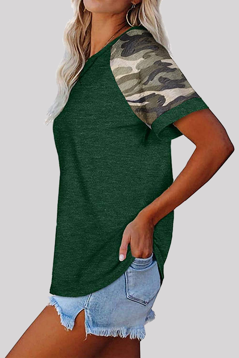 Print Basic O Neck T-shirts(6 Colors)