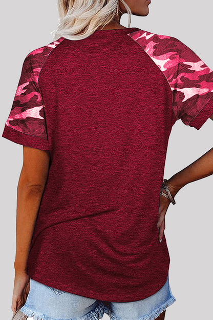 Print Basic O Neck T-shirts(6 Colors)