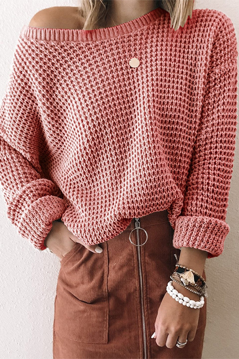 Basic Oblique Collar Sweaters(5 Colors)