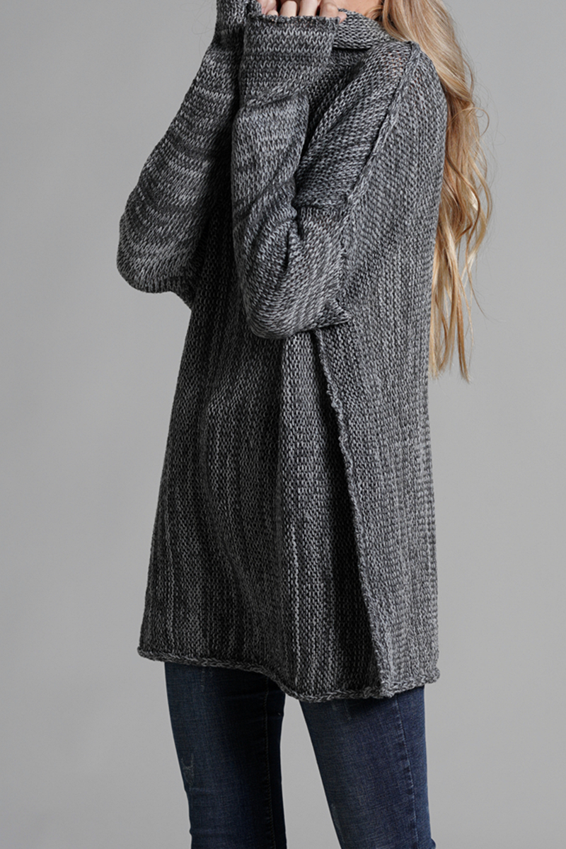 Split Joint Turtleneck Tops Sweater