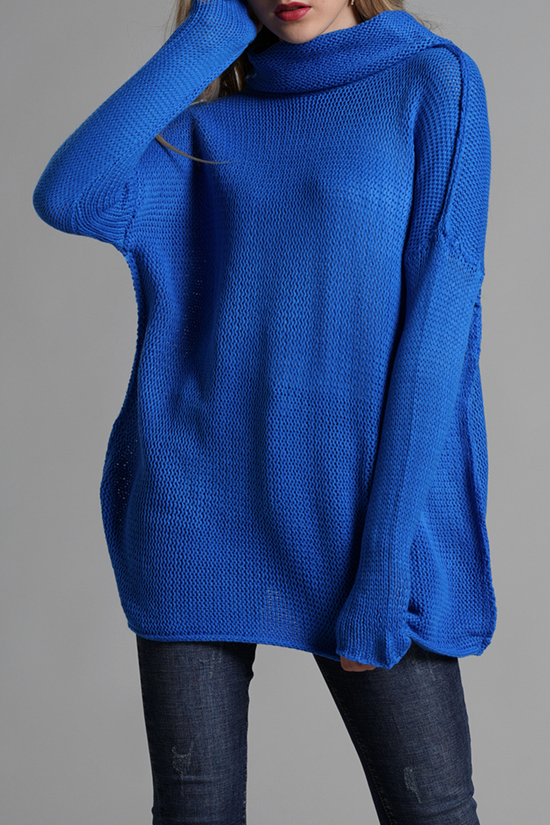 Split Joint Turtleneck Tops Sweater