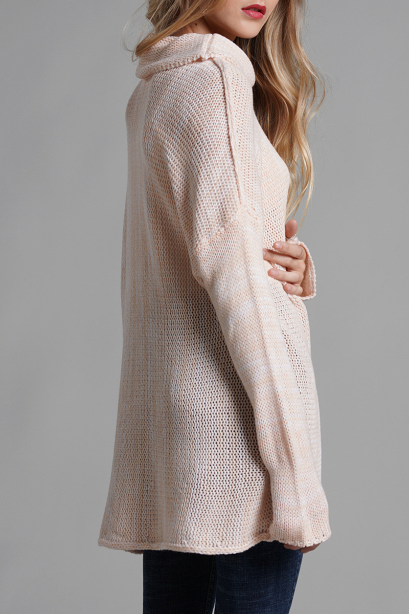 Split Joint Turtleneck Tops Sweater