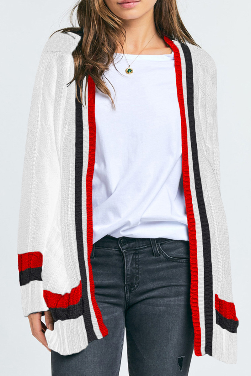 Striped Pocket Tops Sweater