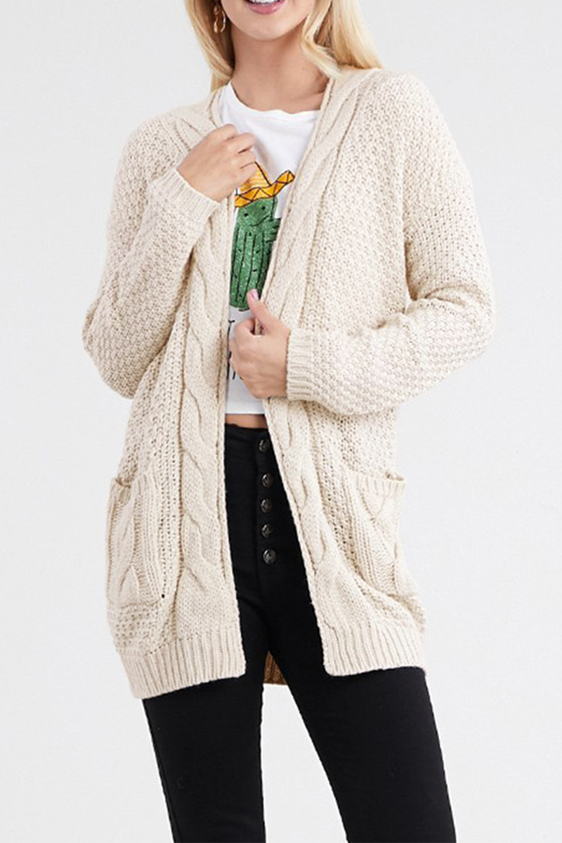 Patchwork Pocket Tops Sweater