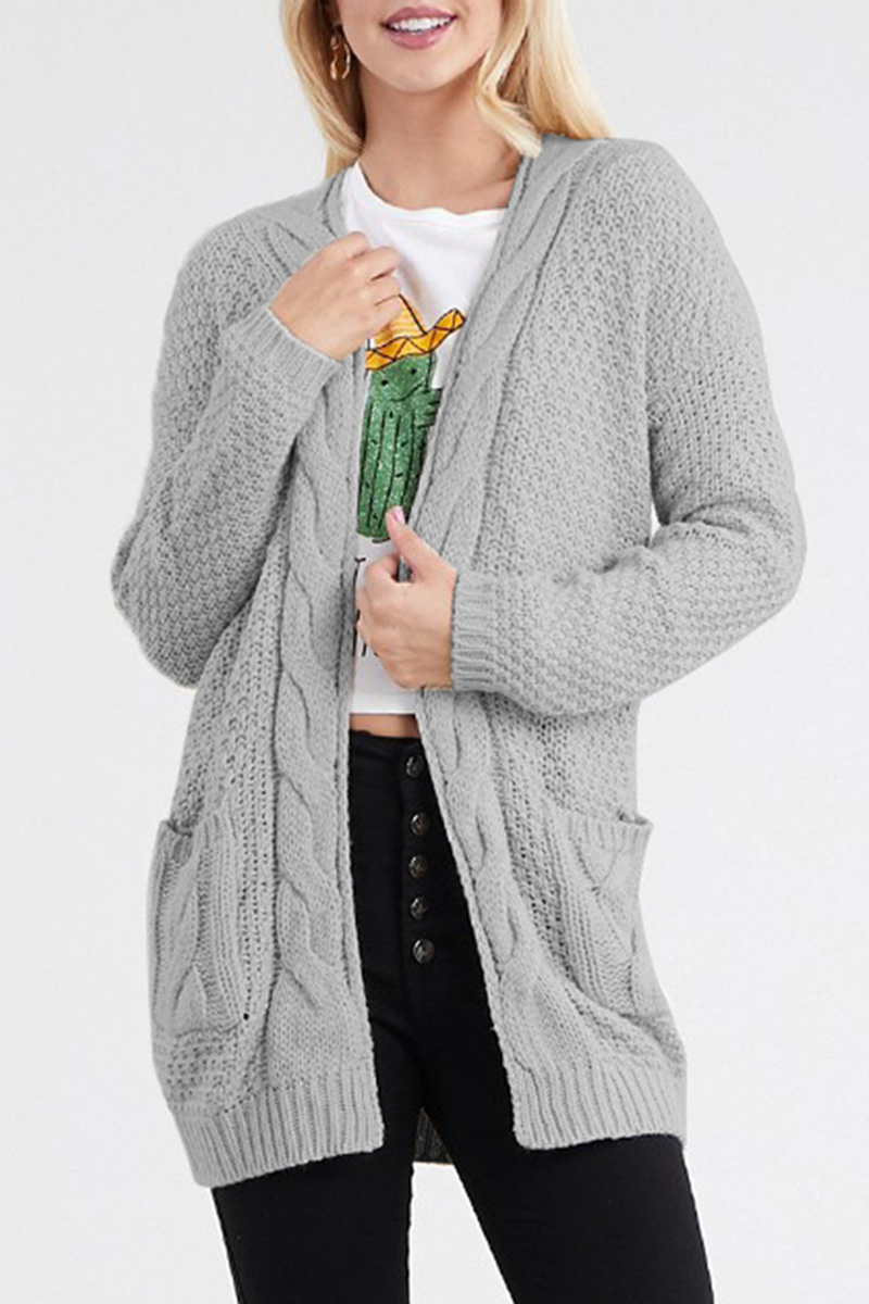 Patchwork Pocket Tops Sweater