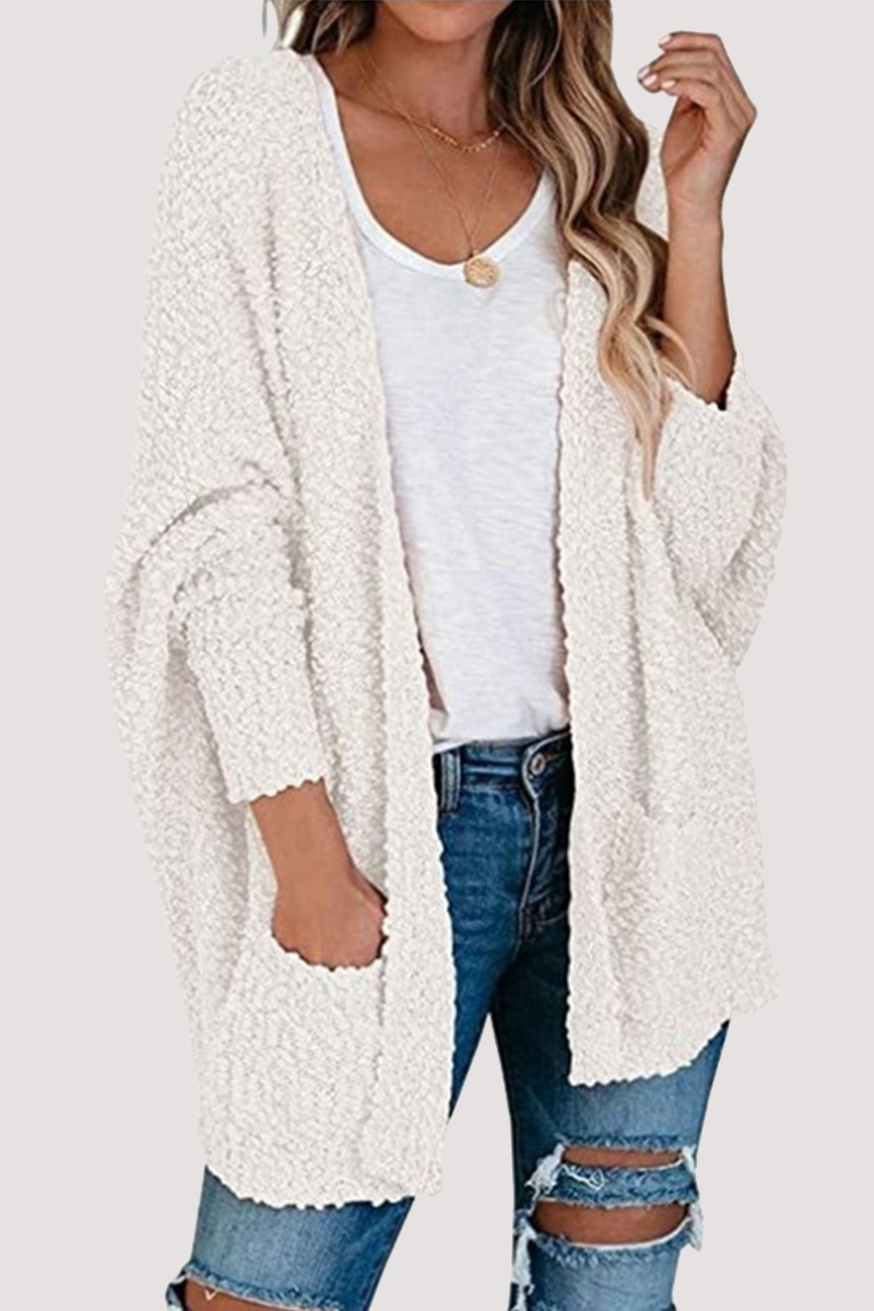 Pocket V Neck Tops Sweater(8 Colors)