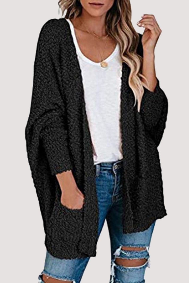 Pocket V Neck Tops Sweater(8 Colors)