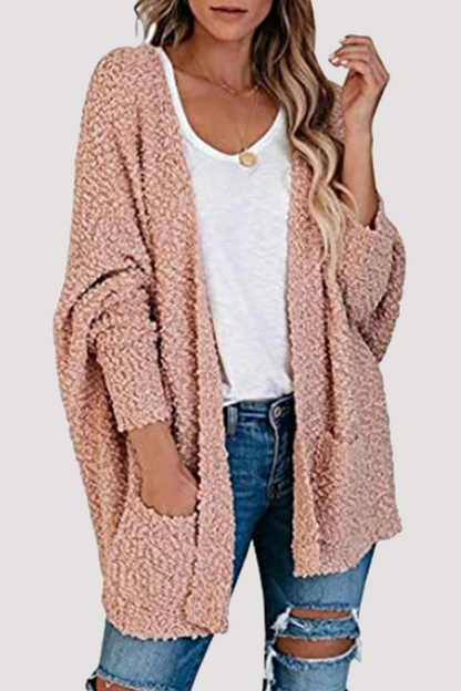 Pocket V Neck Tops Sweater(8 Colors)