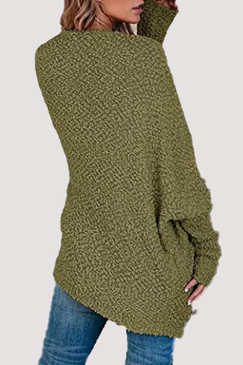 Pocket V Neck Tops Sweater(8 Colors)