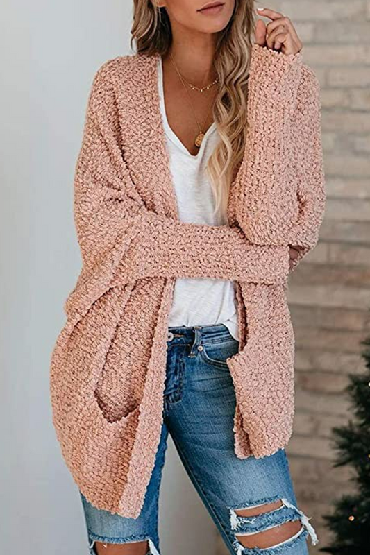 Pocket V Neck Tops Sweater(8 Colors)