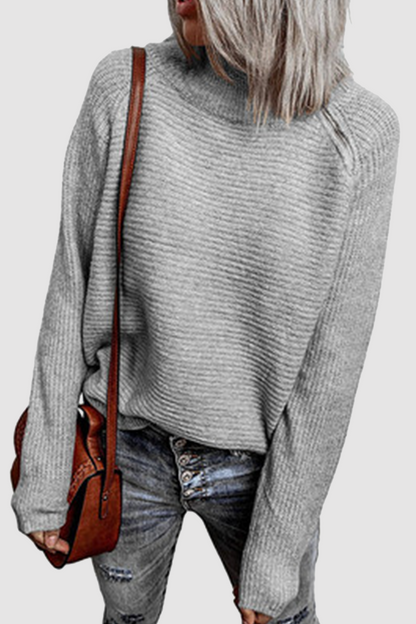 Patchwork Zipper O Neck Tops Sweater