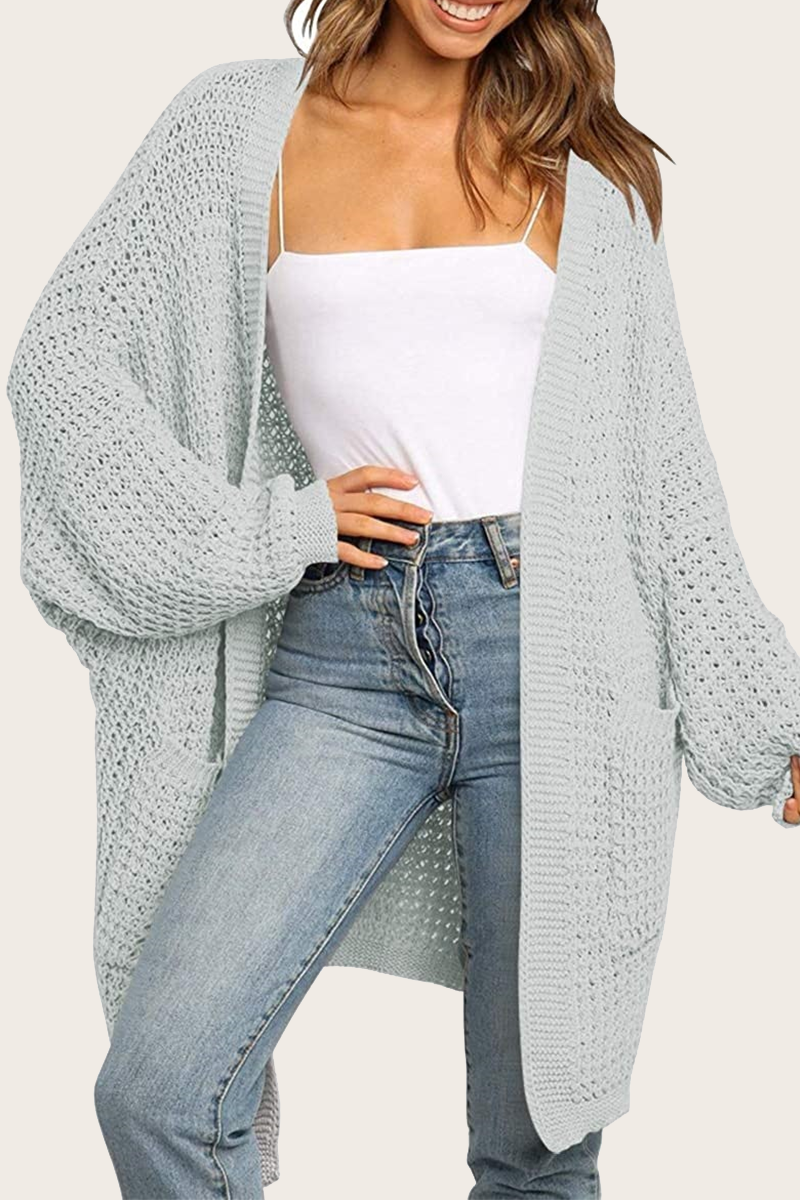 Pocket V Neck Tops Sweater(10 Colors)