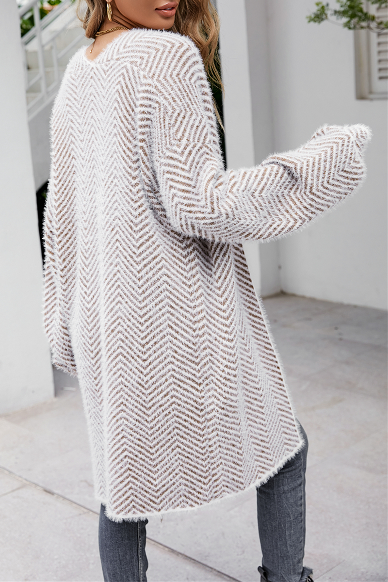 Striped Patchwork Tops Sweater