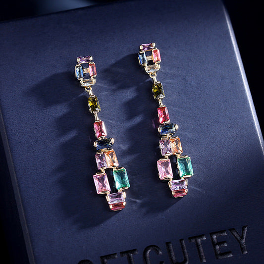 Colorful Crystal Drop Earrings