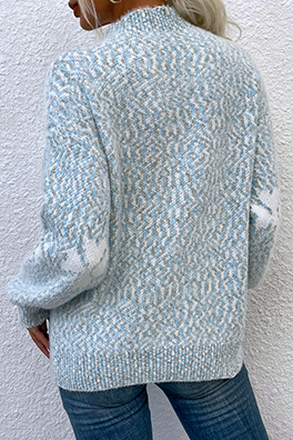 Snowflakes Basic Half a Turtleneck Sweaters(5 Colors)