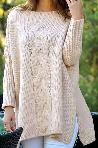 Slit O Neck Sweater(6 Colors)