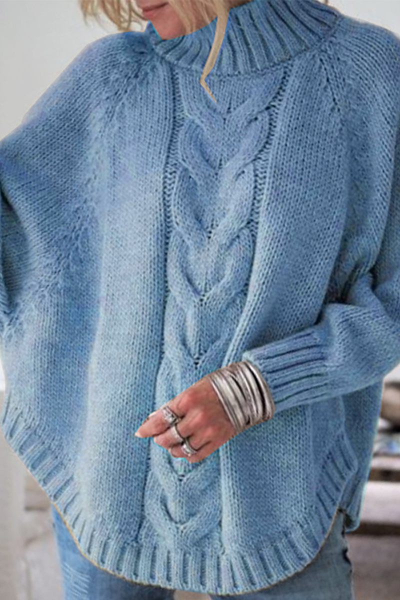 Patchwork Half a Turtleneck Sweaters(6 Colors)