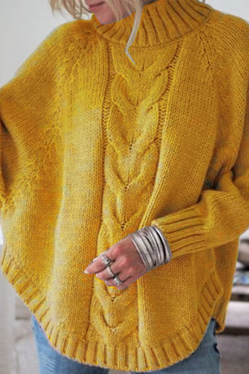 Patchwork Half a Turtleneck Sweaters(6 Colors)