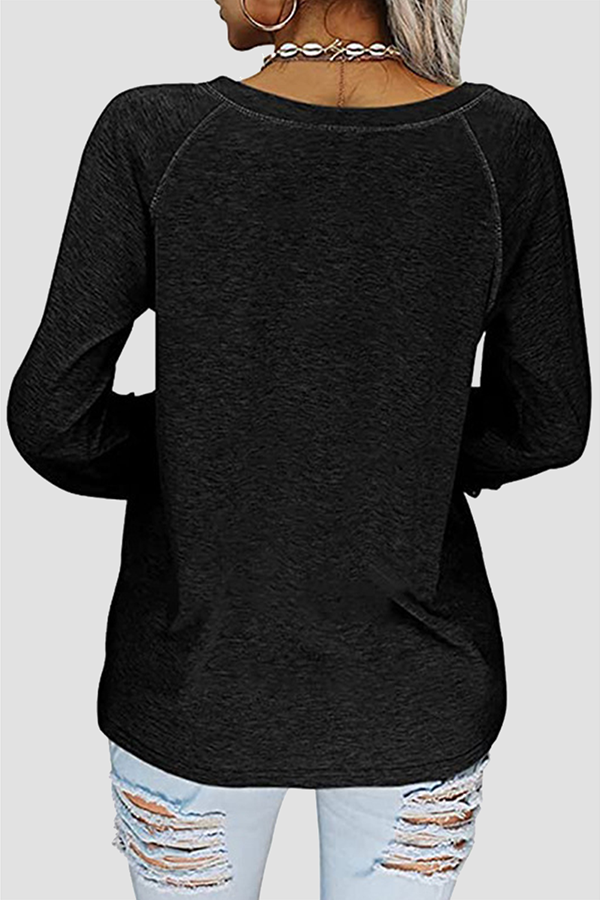 Lace Patchwork V Neck T-shirts(6 Colors)