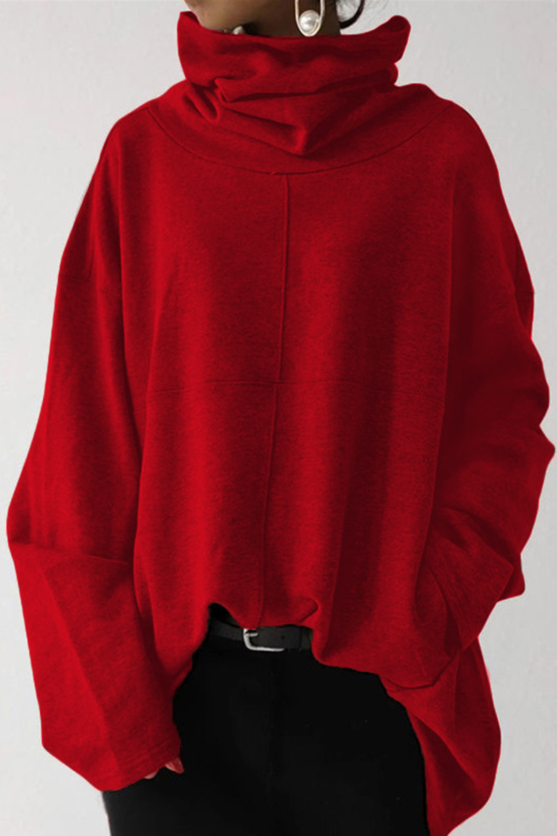 Patchwork Pocket Turtleneck Hoodies(5 Colors)