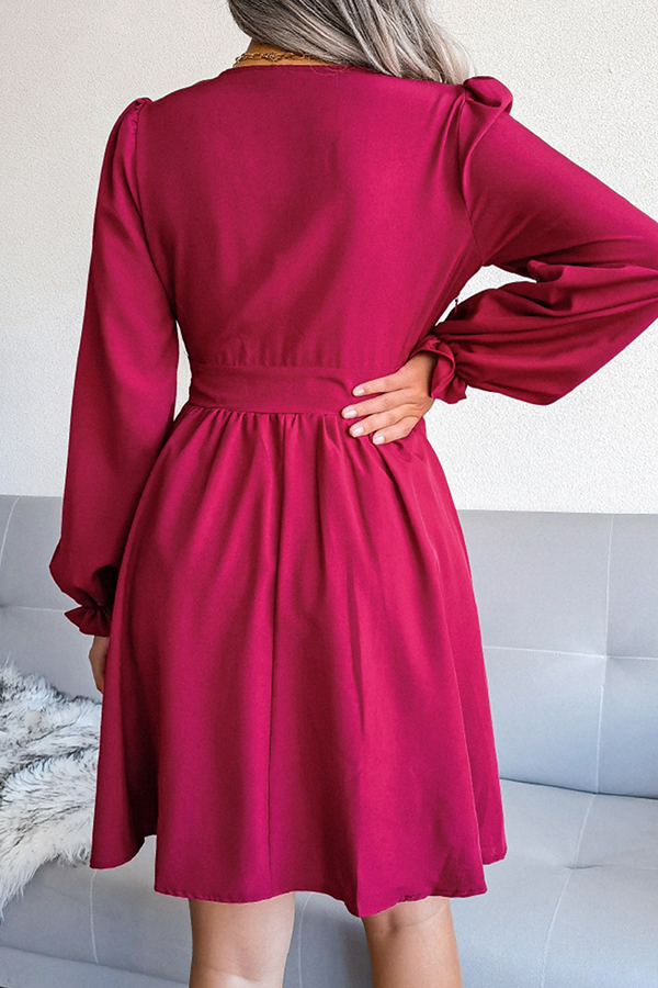 Split Joint Fold Waist Skirt Dresses