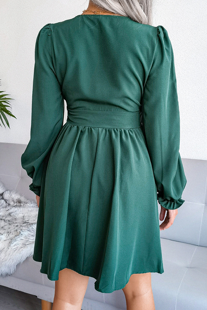 Split Joint Fold Waist Skirt Dresses