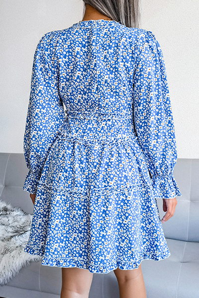Patchwork Stringy Selvedge V Neck Waist Skirt Dresses