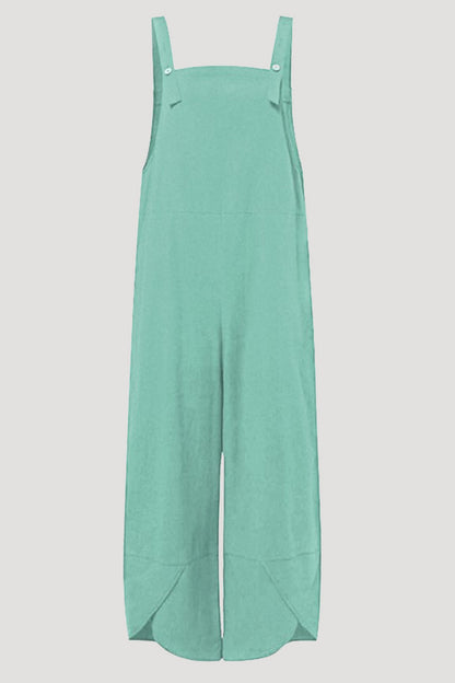 Buttons Capris Loose Jumpsuits(8 Colors)
