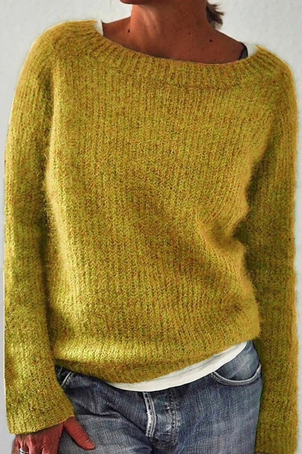 Basic O Neck Tops Sweater(6 Colors)