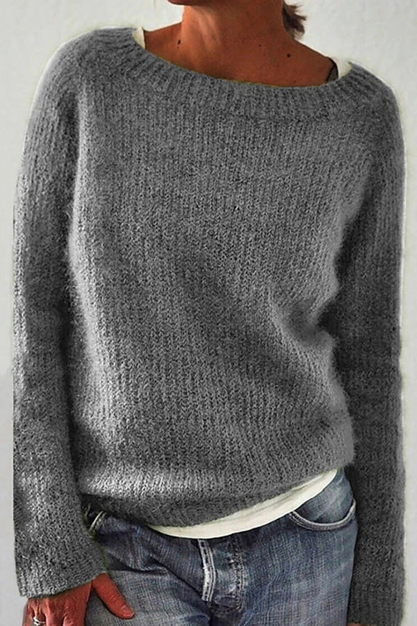 Basic O Neck Tops Sweater(6 Colors)