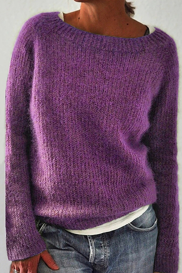 Basic O Neck Tops Sweater(6 Colors)