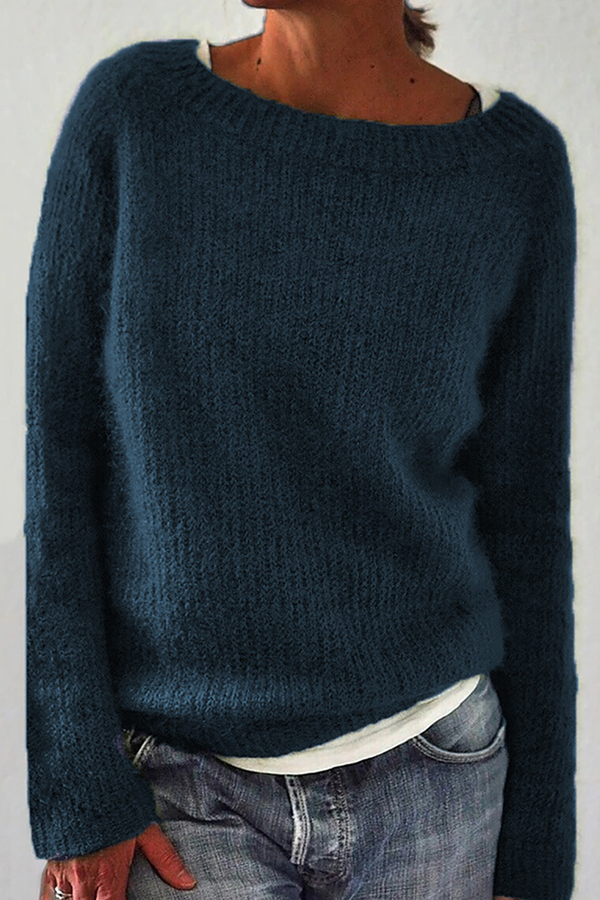 Basic O Neck Tops Sweater(6 Colors)