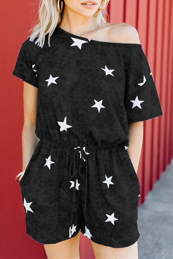 Street the Stars Pocket Frenulum O Neck Rompers