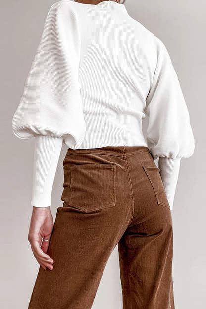 Patchwork Turtleneck Tops Sweater
