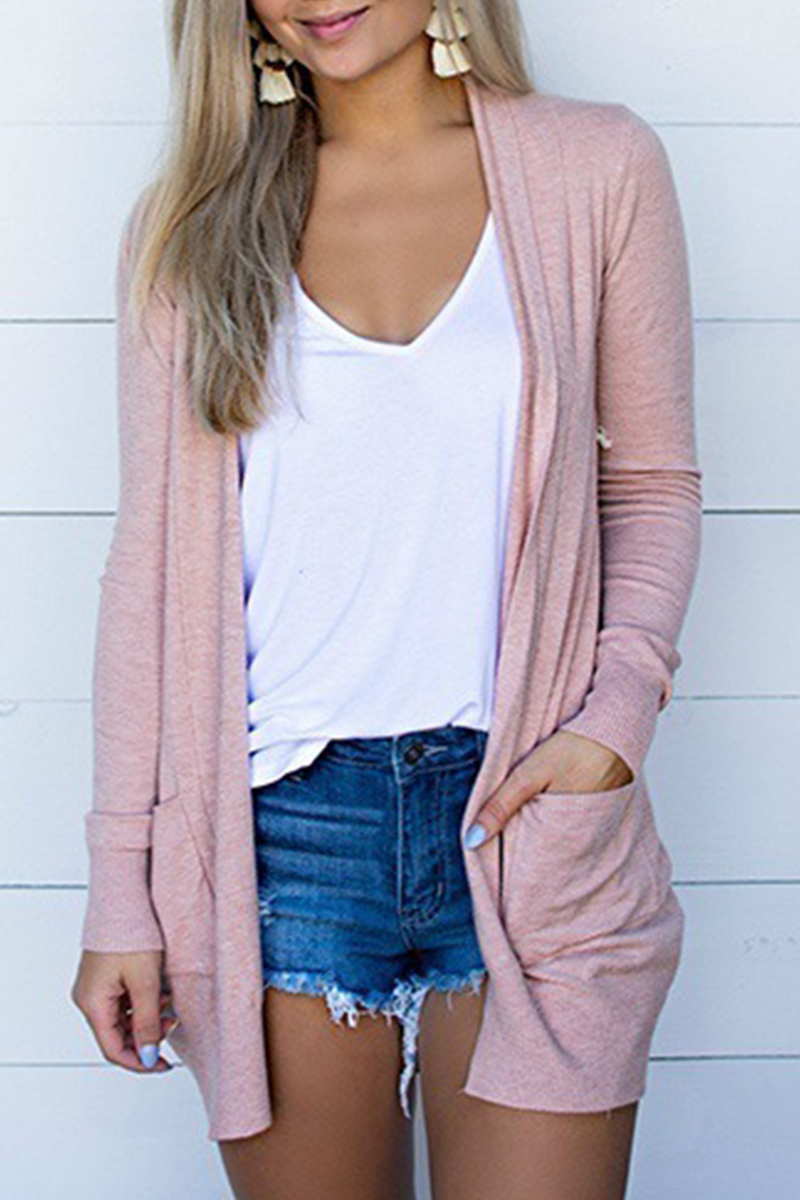 Patchwork Cardigan Collar Tops(5 Colors)