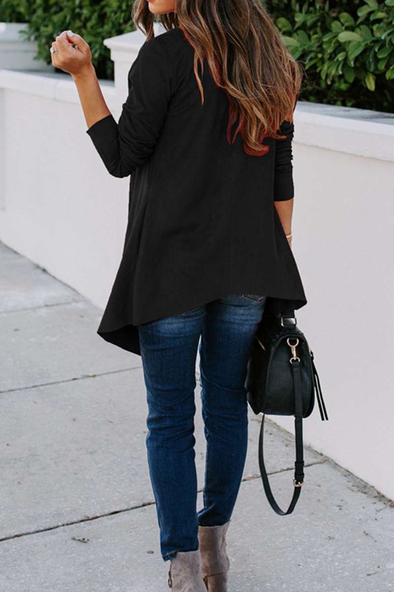 Patchwork Cardigan Collar Outerwear
